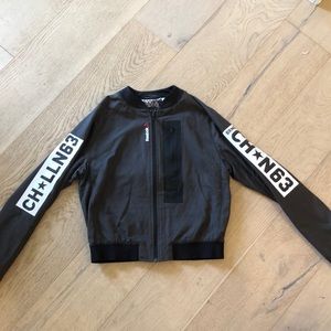 Womens Reebok Grey Bomber Jacket Athletic Coat Zip Up E4RN Size Small sport